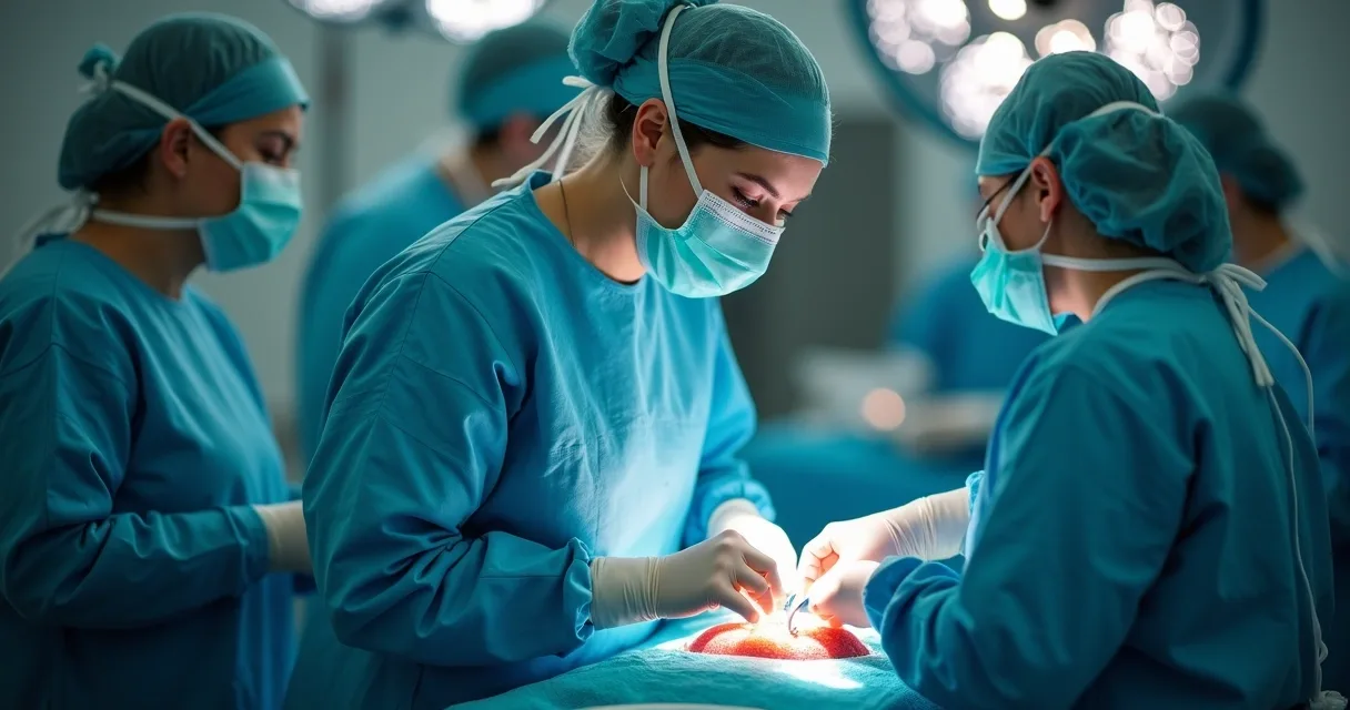 Cirurgia oncológica de estômago realizada por médica mulher